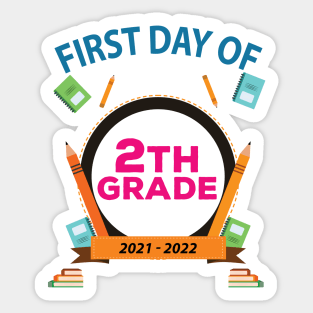 First Day Of 2Th Grade Sticker